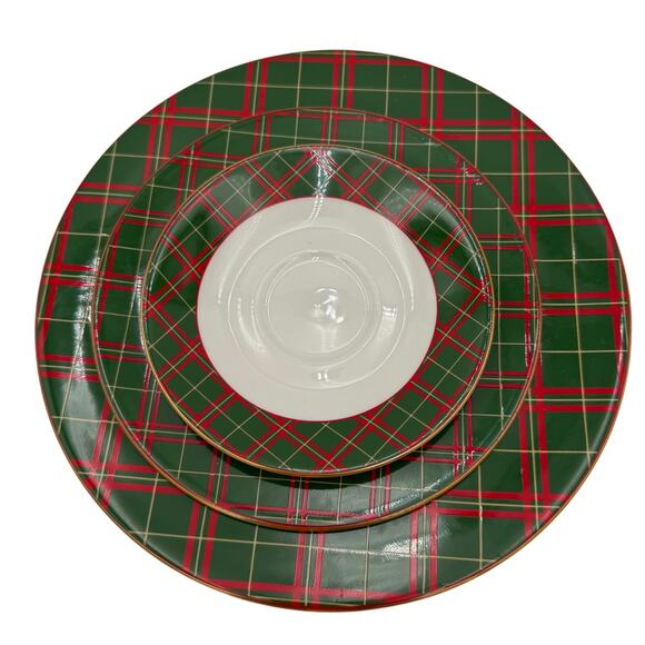 Vintage Salad Plates (4) Tartan Plaid by Royal Doulton Set of 4 - Picture 10 of 12